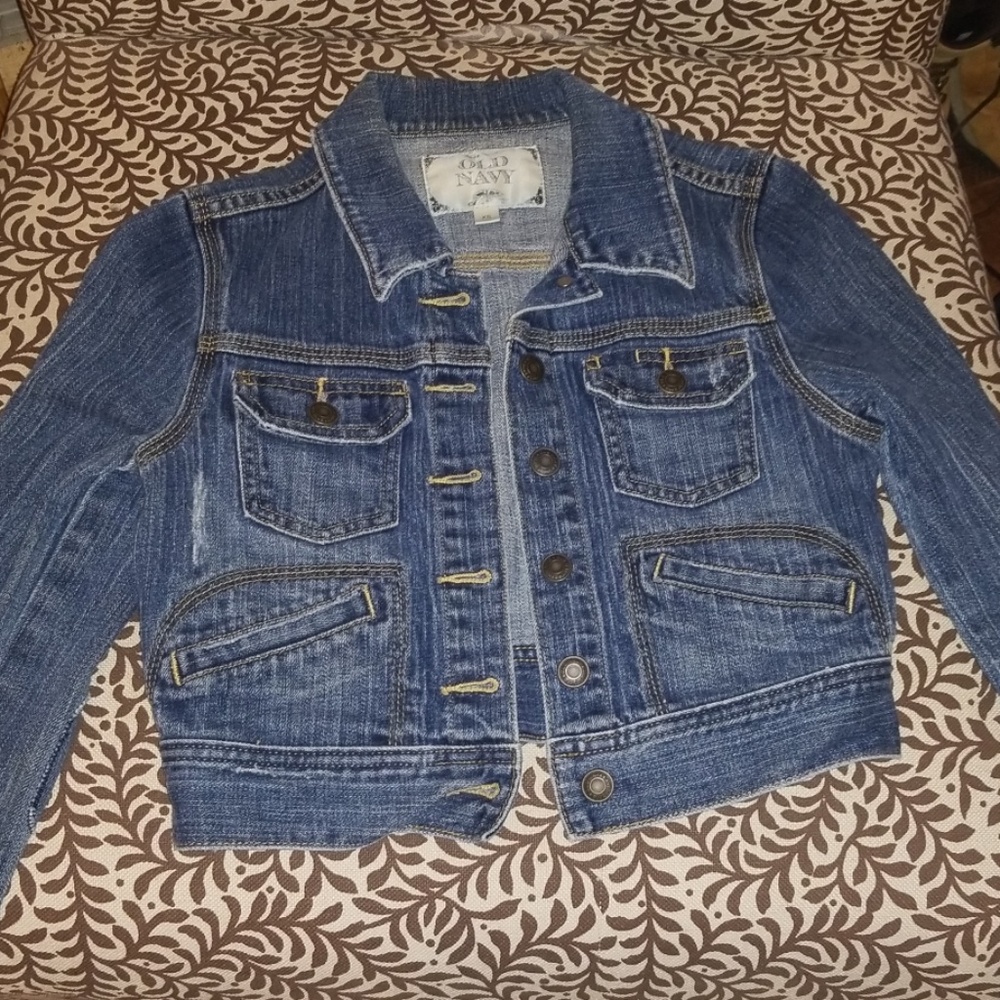 Cropped Blue Jean jacket size XS